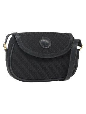 Authentic GUCCI Shoulder Bag Old Gucci Black Gold